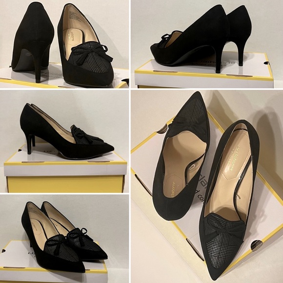 Liz Claiborne LC Athea Heel Black Size 8 - Picture 3 of 9